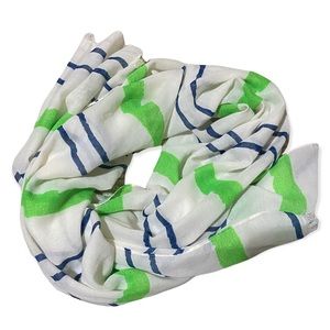 ABERCROMBIE NEON STRIPED LIGHTWEIGHT SCARF